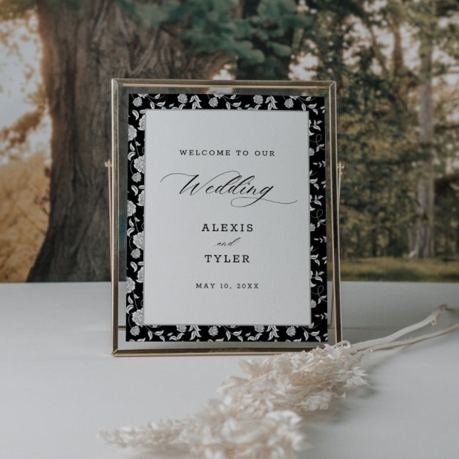 Elegant Script Floral Wedding Welcome Poster (Creator Uploaded)