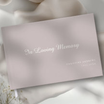 Elegant, Script Font "In Loving Memory" Funeral