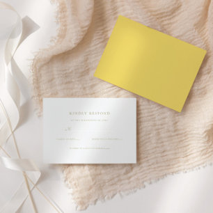 Elegant Script Formal Wedding RSVP Card