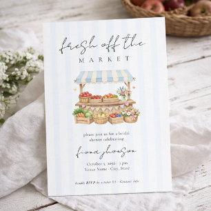 Elegant Script Fresh Off the Market Bridal Shower Invitation