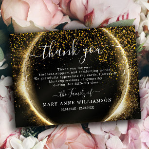 Elegant Script Funeral Thank You Card