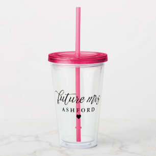 Elegant Script Future Mrs Coffee Acrylic Tumbler
