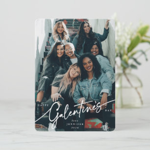 Elegant Script Galentine's Day Photo Card