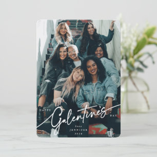 Elegant Script Galentine's Day Photo Card