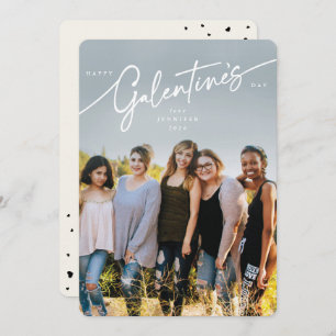 Elegant Script Galentine's Day Photo Card