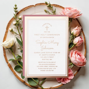 Elegant Script Girl First Communion 