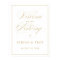 Elegant Script Gold Welcome Sign Wedding