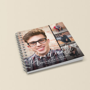 Elegant Script Graduate 5 Photograph Keepsake Notebook