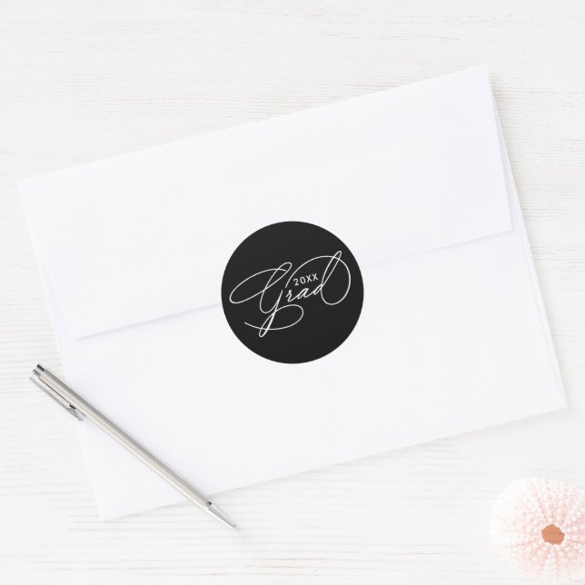 Elegant Script Graduation Envelope Seal (Envelope)