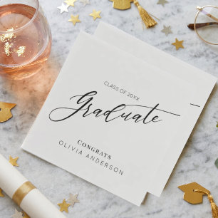 Elegant Script Graduation Party Napkin