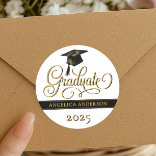 Elegant Script Graduation Sticker