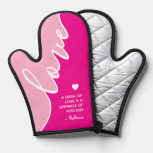 Elegant Script Grandma Love Humor Saying Oven Mitt