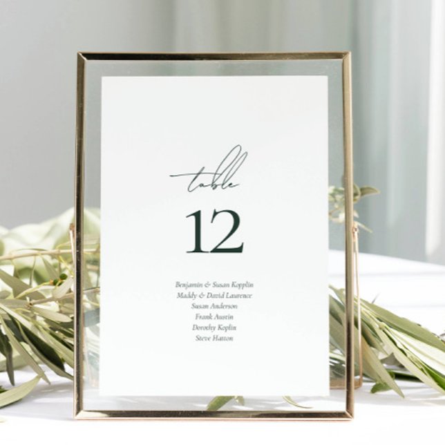 Elegant Script Guest Names Script Wedding  Table Number (Creator Uploaded)