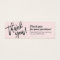 Elegant script handwriting thank you blush pink