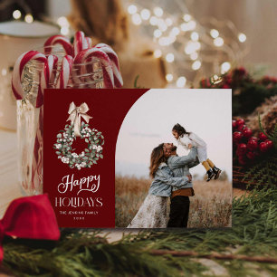 Elegant Script Happy Holidays Photo Card