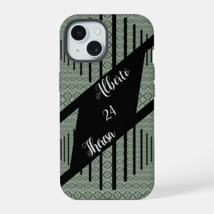 Elegant Script His Her Bride Groom Wedding Party iPhone 15 Case