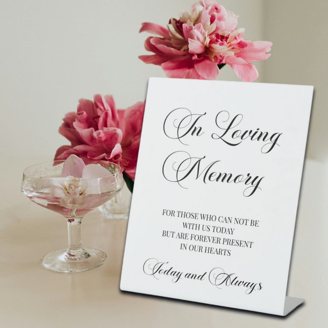 Elegant Script 'In Loving Memory' Memorial Sign (Creator Uploaded)