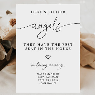 Elegant Script In Loving Memory Wedding Sign