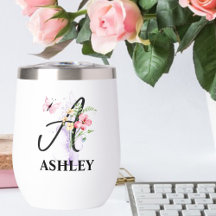 Elegant Script Letter A Monogram Personalised Name