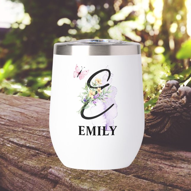 Elegant Script Letter E Monogram Personalised Name (Creator Uploaded)