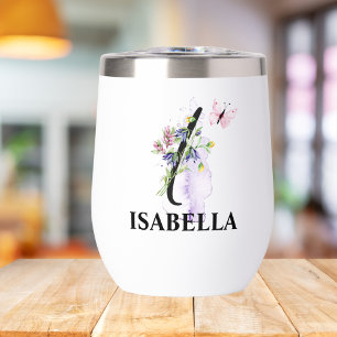 Elegant Script Letter I Monogram Personalised Name