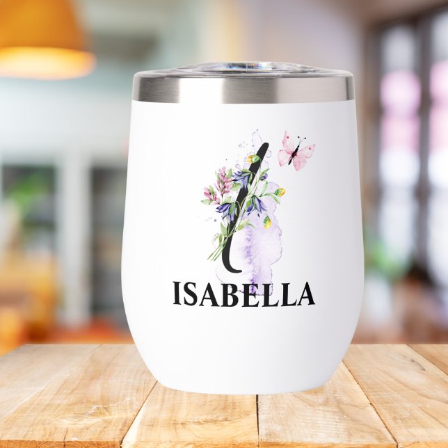 Elegant Script Letter I Monogram Personalised Name (Creator Uploaded)