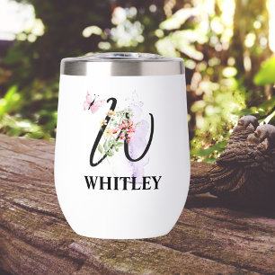 Elegant Script Letter W Monogram Personalised Name