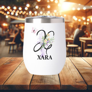 Elegant Script Letter X Monogram Personalised Name