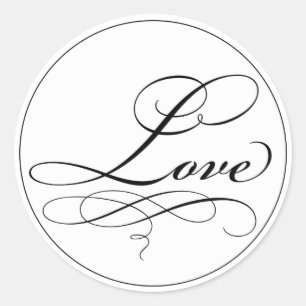Elegant Script Love Sticker