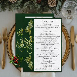 Elegant Script Menu & Thank You - Emerald