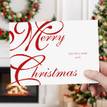 Elegant Script Merry Christmas Non Photo Holiday Card<br><div class="desc">Elegant Script Merry Christmas Non Photo</div>