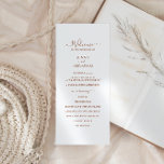 Elegant Script Minimal Wedding Program<br><div class="desc">This elegant wedding program features a simple modern layout for. a chic and sophisticated look. The script and serif fonts accentuate the intricate ceremony details with a classic aesthetic. Personalise this template with your names,  special date,  event details,  and more.</div>