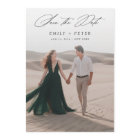 Elegant Script Minimalist 2 Photo Save The Date
