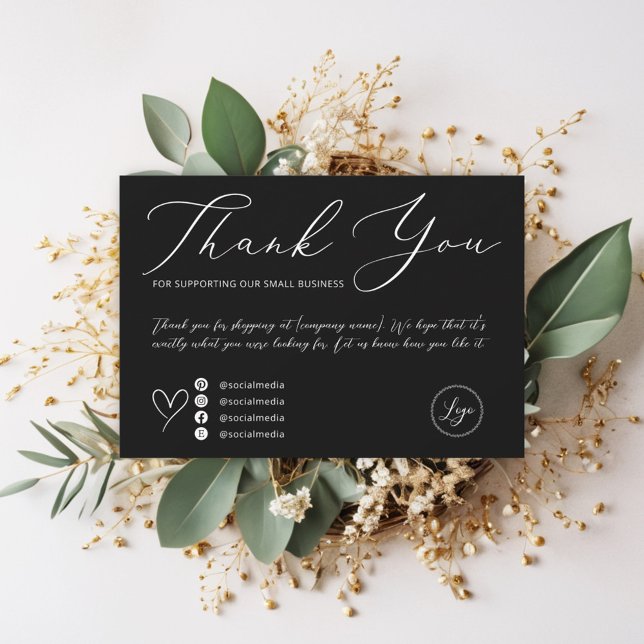 Elegant Script Minimalist Black Order Thank You (Creator Uploaded)