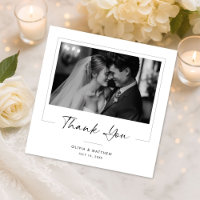 Elegant Script Modern Classic Newlywed Photo
