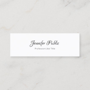 Elegant Script Modern Minimalist Professional Chic Mini Business Card