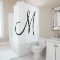 Elegant Script Monogram Black White Initial