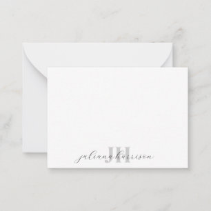 Elegant Script Monogram Card