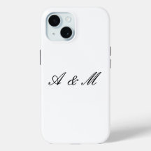 Elegant Script Monogram Couple Personalised Case