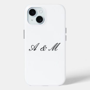 Elegant Script Monogram Couple Personalised Case