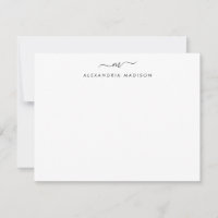 Elegant Script Monogram Modern Swash Stationery No