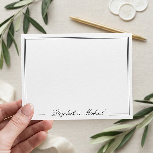 Elegant Script Monogram Name Couples Card (Creator Uploaded)