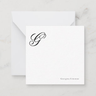 Elegant Script Monogram Personalised Card