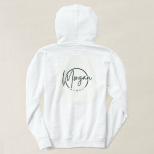 Elegant Script Monogram Personalised Name Hoodie