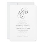 Elegant Script Monogram QR Code Classic Wedding
