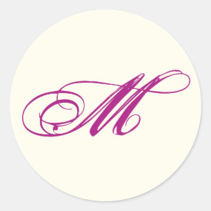 Elegant Script Monogram Wedding Envelope Seal