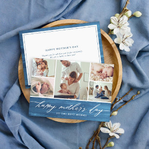 Elegant Script Mother's Day Photo Collage Card