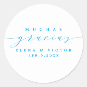 ELEGANT SCRIPT MUCHAS GRACIAS THANK YOU STICKER