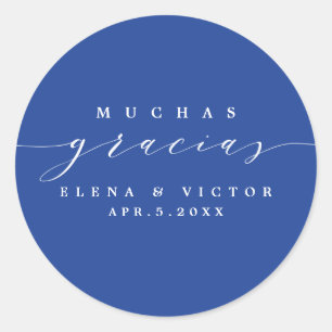 ELEGANT SCRIPT MUCHAS GRACIAS THANK YOU STICKER