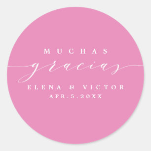 ELEGANT SCRIPT MUCHAS GRACIAS THANK YOU STICKER